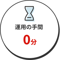運用の手間 0分